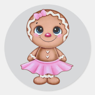 Valentine Gingerbread Girl Sticker – Sweet Love 
