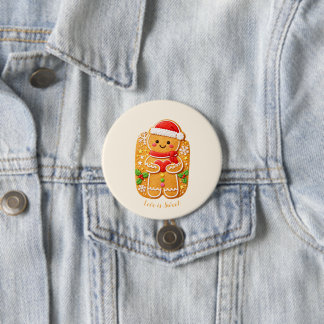 Valentine Gingerbread man Button