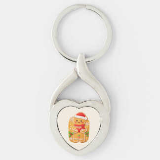Valentine Gingerbread man Keychain