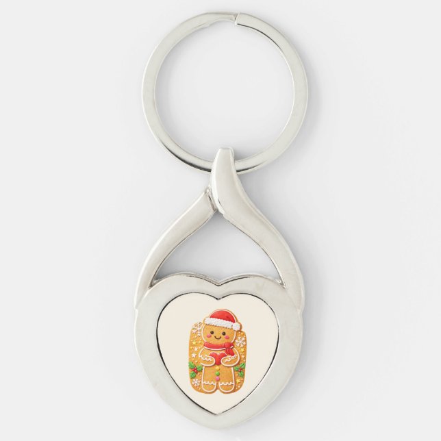Valentine Gingerbread man Keychain (Front)