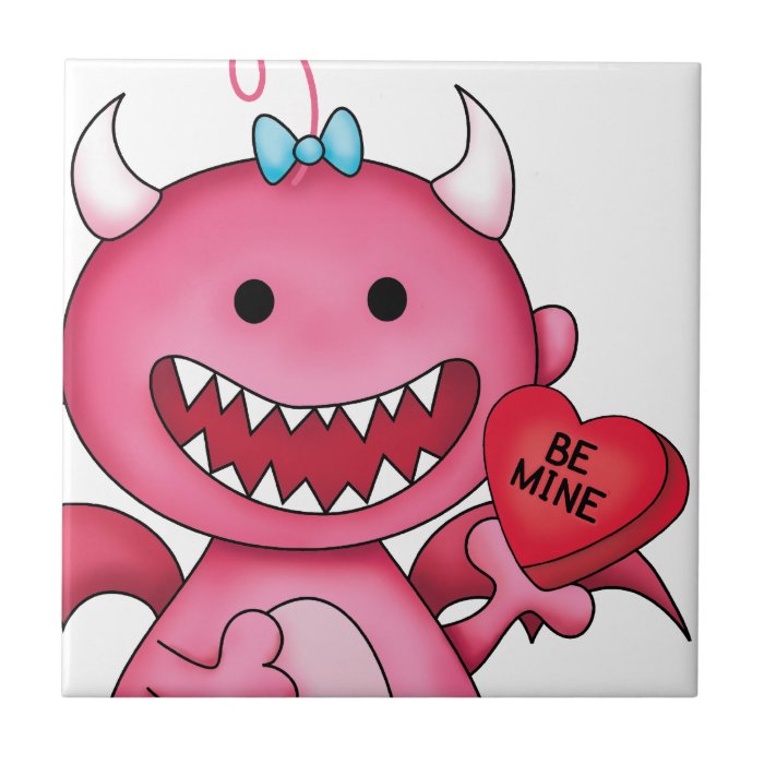 Valentine Girl Devil Ceramic Tiles