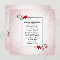Valentine Glitter  Wedding Invitation