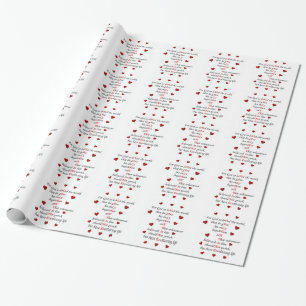 Valentine Glossy Wrapping Paper, 2' x 6' Roll Paper