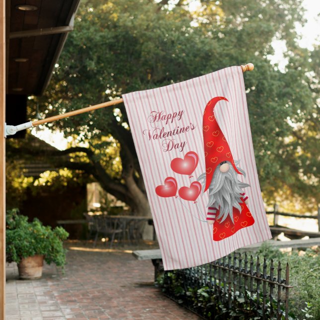 Valentine Gnome House Flag (In SItu)