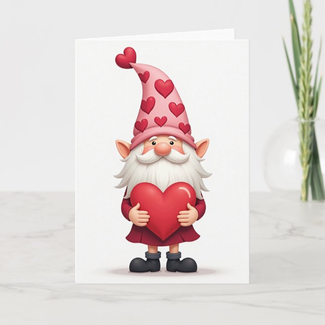Valentine Gnome Love Card (Front)