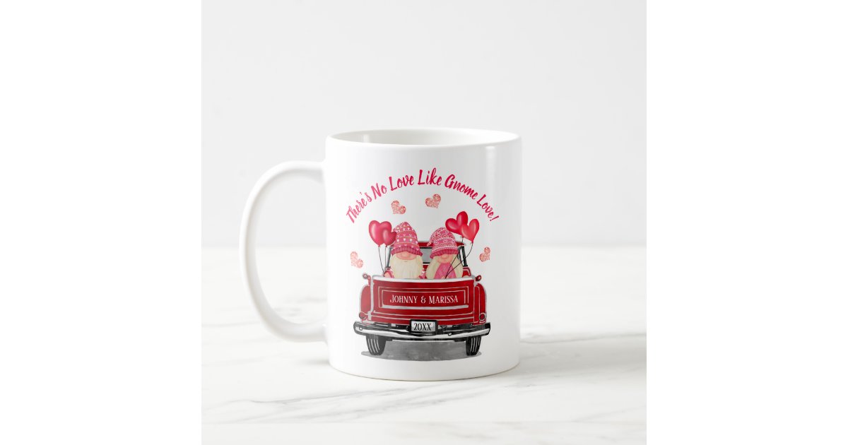 Pink Heart Gnome Mug