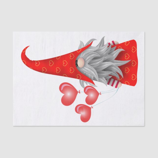 Valentine Gnome Tissue Paper (Front)