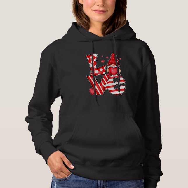 Valentine Gnomes Holding Hearts Valentine's Day Gn Hoodie (Front)