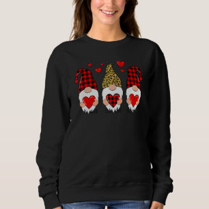 Valentine Gnomes Valentine's Day Love Leopard Buff Sweatshirt