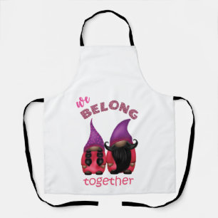 Valentine gnomes: we belong together apron