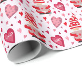 Valentine Gnomes Wrapping Paper (Roll Corner)