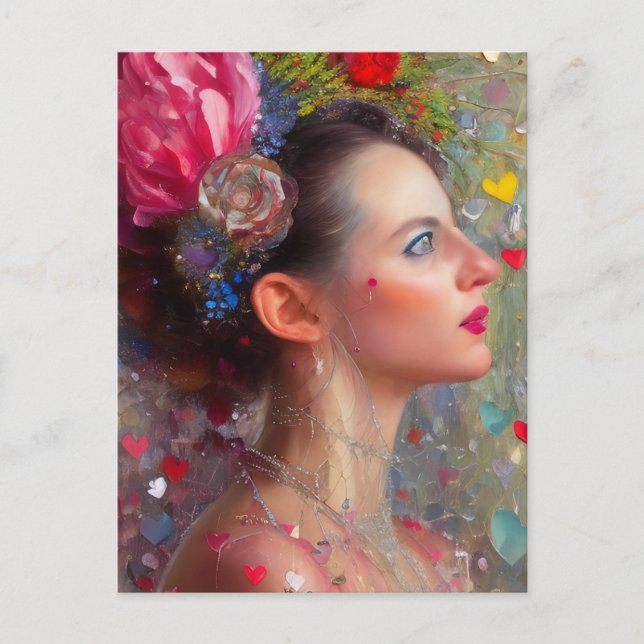 Valentine Goddess Postcard (Front)