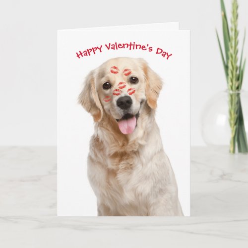 Valentine Golden Retriever Card