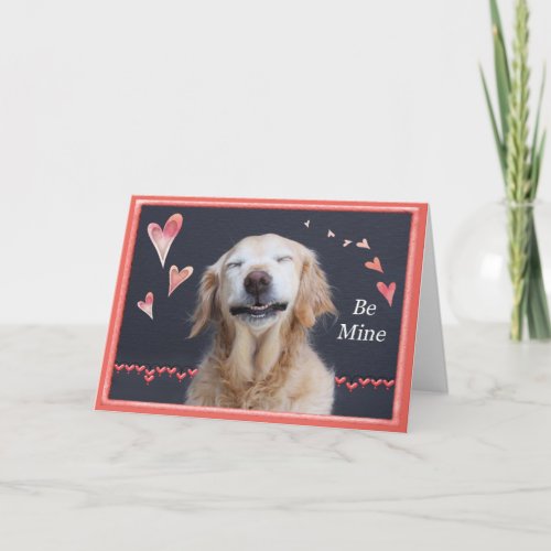 Valentine Golden Retriever Holiday Card