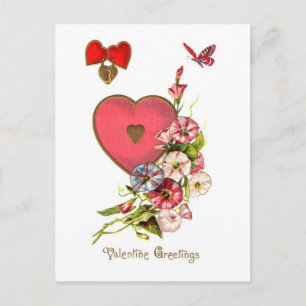 Valentine Greetings Vintage Image Postcard