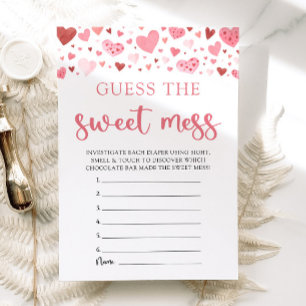 Valentine Guess the Sweet Mess Baby Shower Game Invitation