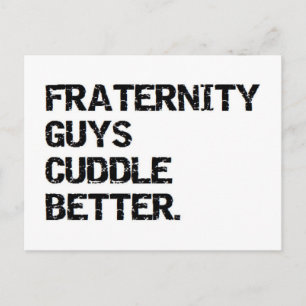 VALENTINE GUYS CUDDLE BETTER HOLIDAY POSTCARD