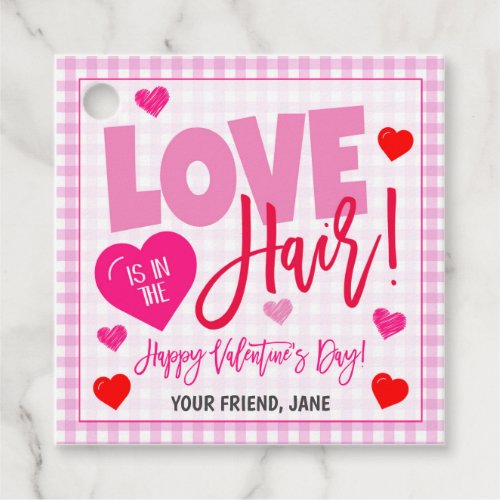 Valentine Hair Tie Gift Tag