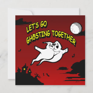 Valentine Halloween Ghosting Save The Date Card