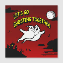 Valentine Halloween Ghosting Thin Magnetic Card