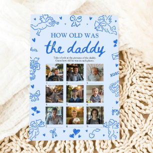 Valentine Hand Drawn How Old Was The Daddy Game Invitation
