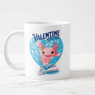 Valentine happy days Stay weird stay loved Axolotl Giant Coffee Mug