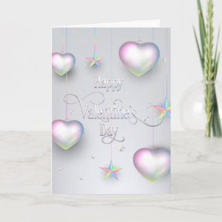 Valentine  "Happy Valentines Day's" Heart Balloons Card