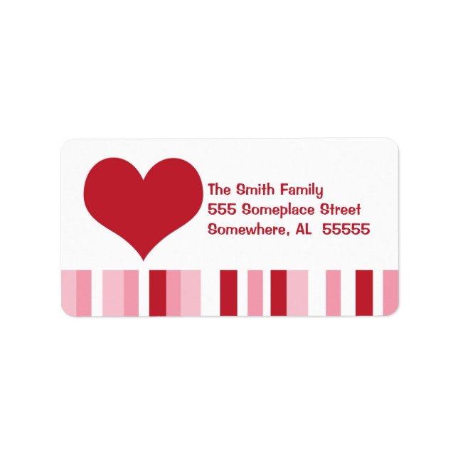 Valentine Heart Address Label (Front)