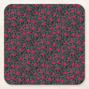 Valentine Heart Art Square Paper Coaster
