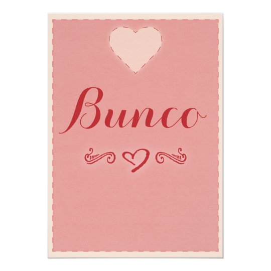 Valentine Heart Bunco Invitation Zazzle Com