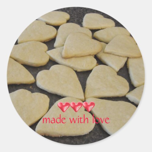 Valentine Heart Cookies Classic Round Sticker