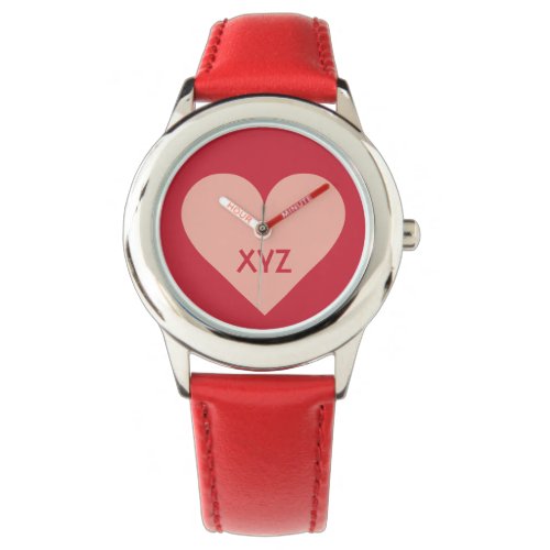 Valentine Heart custom monogram watches
