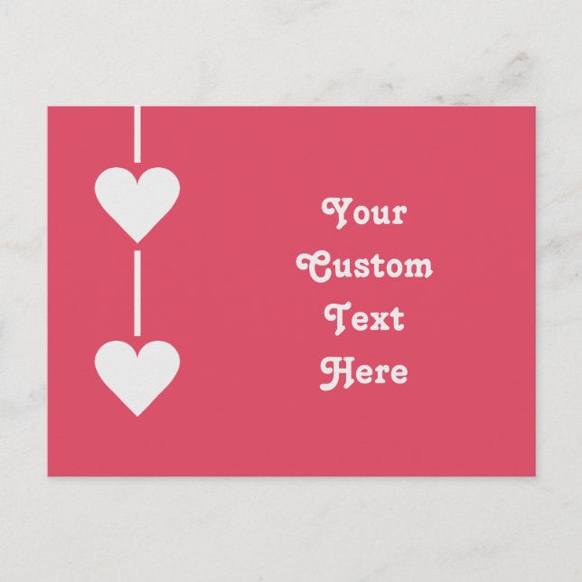 Valentine Heart custom postcard (Front)