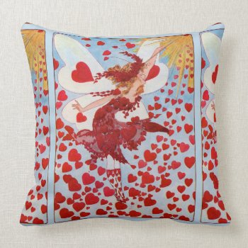Valentine Heart Fairy Throw Pillow by LeAnnS123 at Zazzle