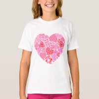 Valentine Heart Girl's T-Shirt