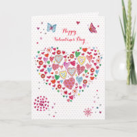 Valentine Heart Hearts Dots | Greeting Card