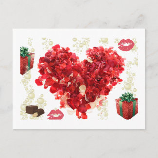 Valentine Heart Holiday Postcard