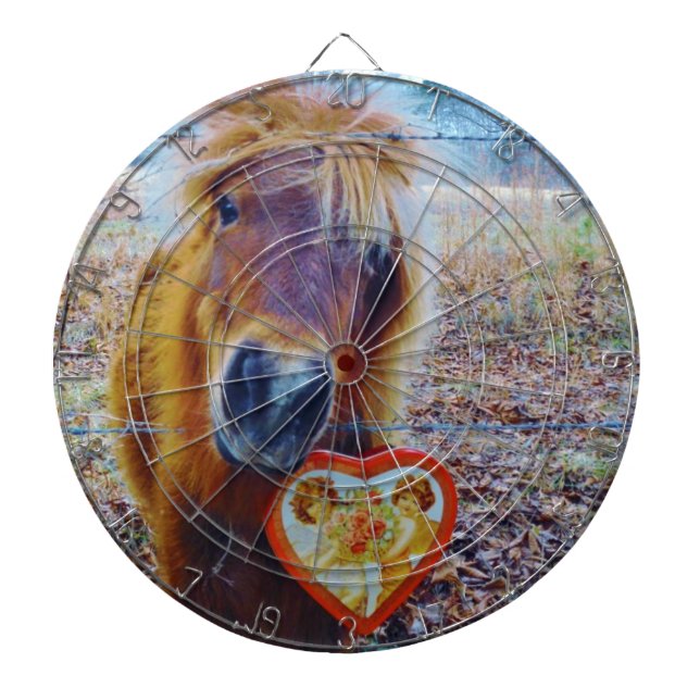 Valentine Heart  Horse Dart Board (Front)