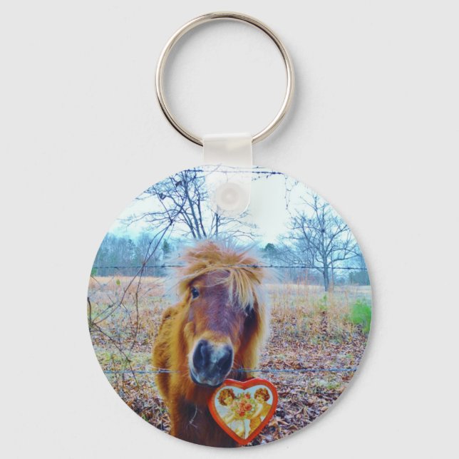 Valentine Heart  Horse Keychain (Front)