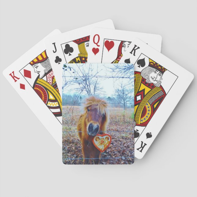 Valentine Heart  Horse Poker Cards (Back)