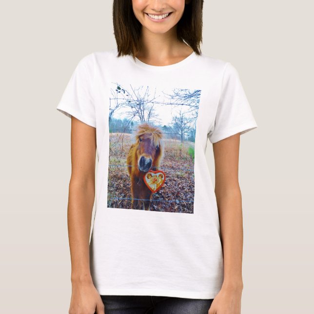 Valentine Heart  Horse T-Shirt (Front)