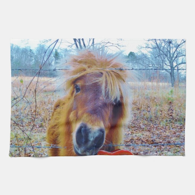 Valentine Heart  Horse Towel (Horizontal)