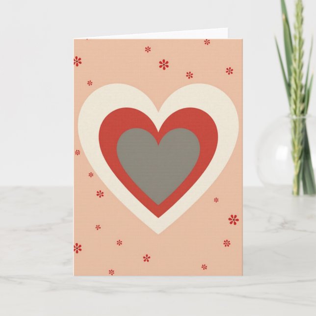 Valentine Heart Love Card (Front)