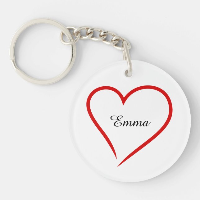 Valentine Heart Love Keychain (Front)