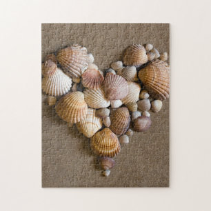 Valentine Heart Made with Shells Jigsaw Puzzle
