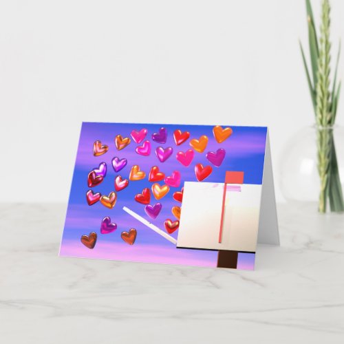 Valentine Heart Mail Holiday Card