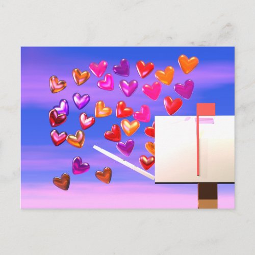 Valentine Heart Mail Holiday Postcard