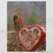 Valentine Heart Miniature brown Horse (Front)
