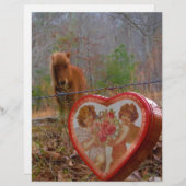 Valentine Heart Miniature brown Horse (Front/Back)