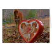 Valentine Heart Miniature brown Horse (Front Horizontal)